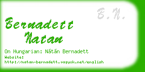 bernadett natan business card