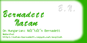 bernadett natan business card